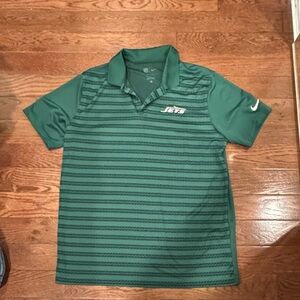 NFL Nike dri fit JETS polo - L green
